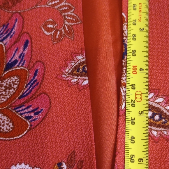 Vince Camuto Women Dress V-Neck Mixed Florals Lined Long Sleeves Gold Buttons 2 - Picture 12 of 17